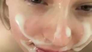 Girl receives fat facial