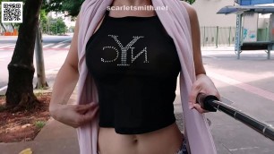 Scarlet's boobs outdoor