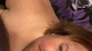 Cumslut wife sucking my cock and spitting out my load