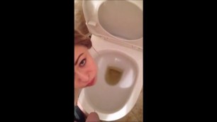 Girl enjoys peeing