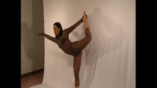Flexible Girl in Nylon Catsuit (clip)