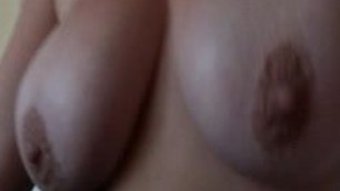 Wife made to give handjob whilst having big breast used