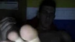 Straight guys feet on webcam #115