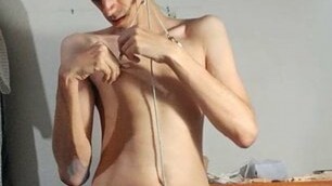 predicament bondage: nipple pulling