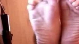Straight guys feet on webcam #116