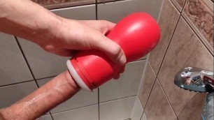 Young guy fuck his toy & cum hard Porn Videos