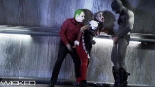 Wicked - Harley Quinn Fucked By Joker & Batman Porn Videos