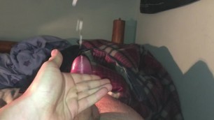 Pre Cum Leaks from Uncut Cock before Pulsing Orgasm Porn Videos