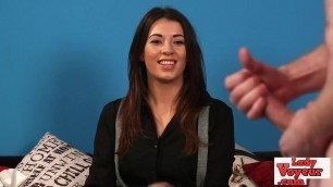 Stunning femdom babe watching jerk off sesh Porn Videos