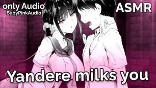 ASMR - Yandere milks you (handjob, blowjob, BDSM) (Audio Roleplay) Porn Videos