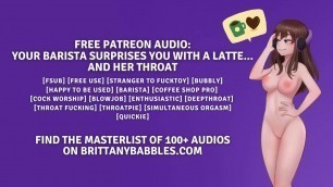 Audio: Your Barista Surprises You With A Latte... And Her Throat Porn Videos