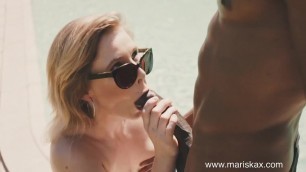 MARISKAX Tina gets fucked poolside by a big black cock Porn Videos